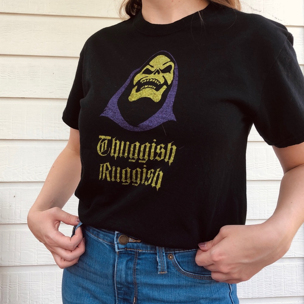 Handmade Thuggish Ruggish Skeletor Tee
